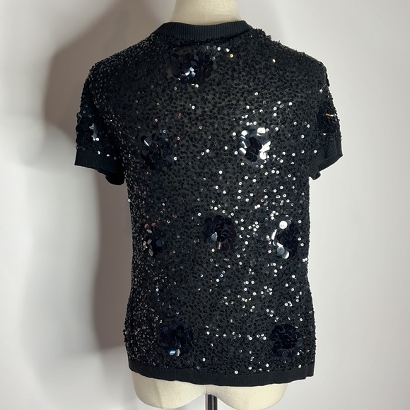 Seduce black fully beaded sequin top - Picture 5 of 11